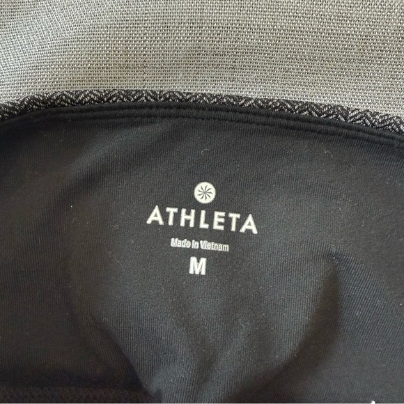 Athleta Herringbone Luxe Metro Drifter Leggings SIZE M Gray Black Pants - Picture 11 of 12